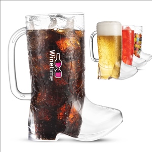 17oz. Western Boot Beer Clear Plastic Mug